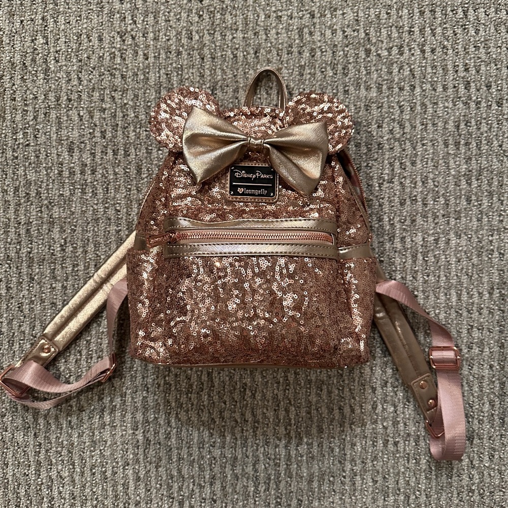 Loungefly Sparkling Rose Gold Backpack